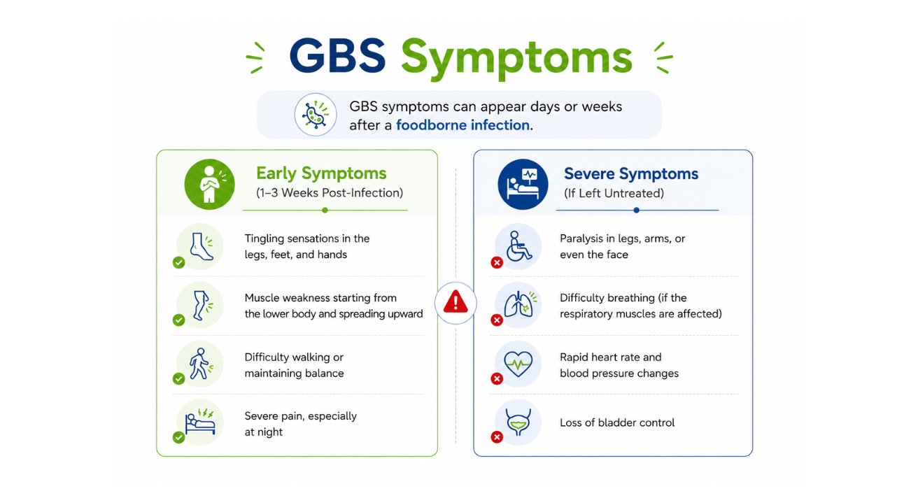 Symptoms of Guillain-Barré Syndrome (GBS)