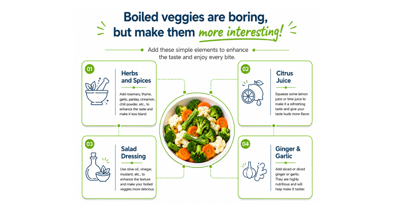 How to make boiled veggies less boring